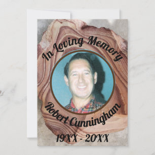 In Looptijd Gewonnen hout Foto Memorial Kaart