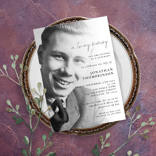 In Looptijd van de Foto Funeral Luncheon Kaart