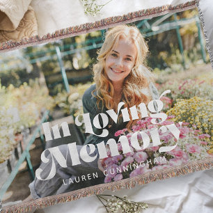 In Looptijd van Memory  Retro Memorial Foto Deken