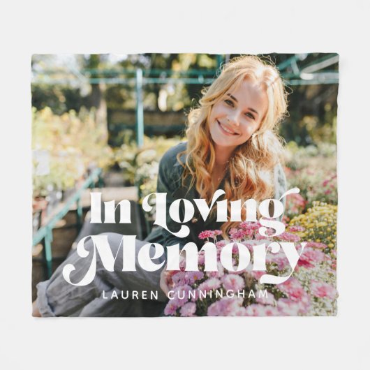 In Looptijd van Memory Retro Memorial Foto Fleece Deken (Voorkant (Horizontaal))