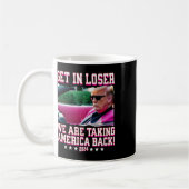 In Loser nemen we Amerika terug Pink Trump 202 Koffiemok (Links)