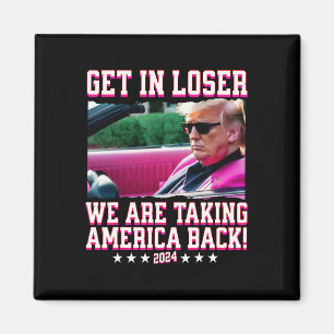 In Loser nemen we Amerika terug Pink Trump 202 Magneet