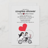 In Love Cadeau Couples Douche Invitation (Devant / Derrière)