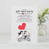 In Love Gift Card Party Invitation Kaart (Staand voorkant)