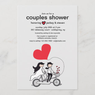 In Love Gift Couples Shower Invitation Kaart