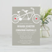 In love - Gray Bicycle Design Mariage Invitations (Debout devant)