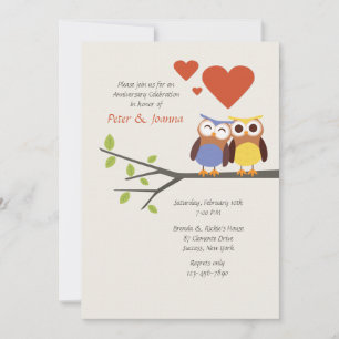 In Love Jubileum Party Invitation Kaart