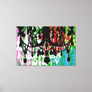 In Love Kroonluchter XLARGE 60x40 (Meer opties) - Canvas Afdruk