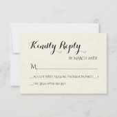 In Love - Mariage Vintage de Fleurs Magnolia RSVP (Dos)