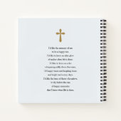 In Love Mémoire Bleu Floral Funeral Livre d'or (Dos)