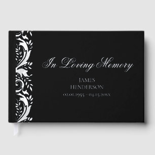 In Love Mémoire Funeral Memorial Foil Livre d'invi