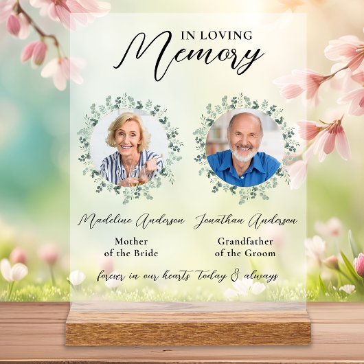 In Love Memory 2 Photo Greenery Mariage