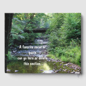 'In Love Memory' Creek Forest Photo Livre d'invité (Verso)