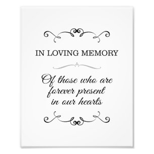 In Love Memory Mariage Signer Photo Imprimer