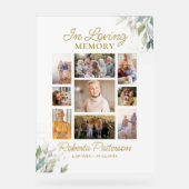 In Love Memory Memorial Photo Collage personnalisé (Recto)