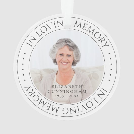 In Love Memory Memorial Simple Photo élégante (dos)