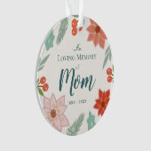 In Love Memory Mom Holiday Floral Cream Photo (devant)