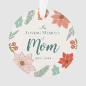 In Love Memory Mom Holiday Floral Cream Photo (devant)