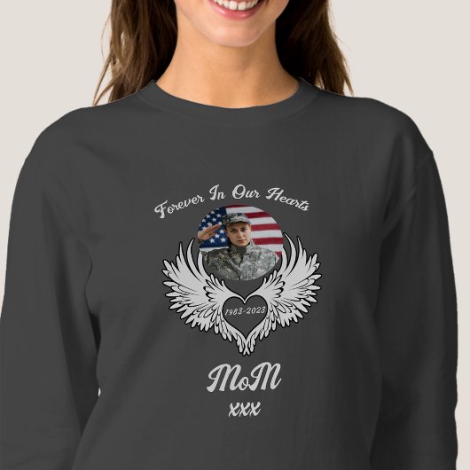 In Love Memory of Veteran Mom Photo Sweatshirt