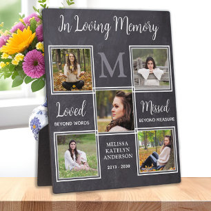 In Love Memory Photo Collage Plaque commémorative
