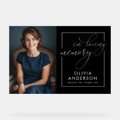 In Love Memory Photo Funeral Memorial Welcome (Recto)