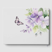 In Love Memory Purple Floral 1 Photo Livre d'invit (Verso)