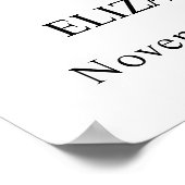 In Love Memory Red Roses Floral Photo Poster (Coin)