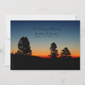 In Love Memory Service Invitation Sierra Sunrise (Devant)
