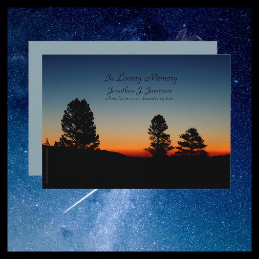 In Love Memory Service Invitation Sierra Sunrise