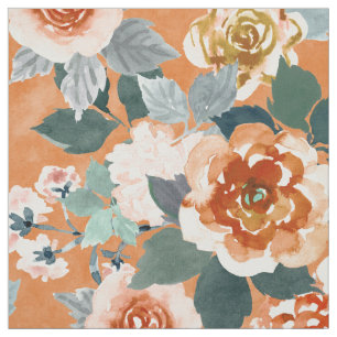 IN LOVE Oranje Blush Mint Floral Stof