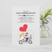 In Love Post Wedding Brunch Custom Invitation Kaart (Staand voorkant)
