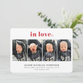 In Love Saint Valentin Faire-part de naissance (Debout devant)