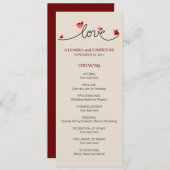 In Love Simple Élégant Programme de mariage de tex (Devant / Derrière)