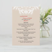 In Love Simple Elegant Text Wedding Menu (Staand voorkant)