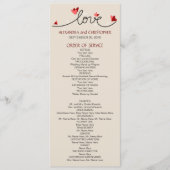 In Love Simple Élégant Texte Mariage Programme 2 (Devant)