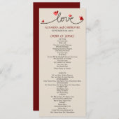 In Love Simple Élégant Texte Mariage Programme 2 (Devant / Derrière)