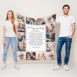 In Loving Memory 14-Fotonaam & Aangepaste offerte Fleece Deken