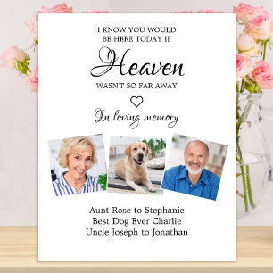 In Loving Memory 3 Photo Memorial Wedding Poster
