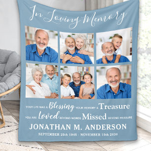 In Loving Memory 6 Foto Herdenking Memorial Fleece Deken