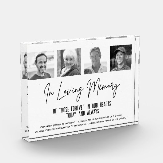 In Loving Memory Aangepaste Foto Huwelijksmonument (Links)