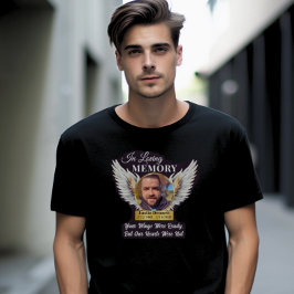 In Loving Memory Angel Wings Foto Memorial T-shirt