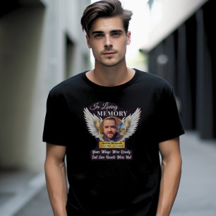 In Loving Memory Angel Wings Foto Memorial T-shirt