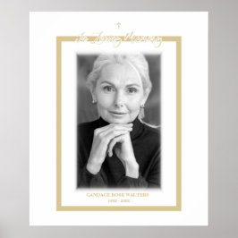 In Loving Memory B&W Golden Foto Service Beste Poster