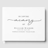 In Loving Memory begrafenis in zwart-wit Gastenboek (Voorkant)