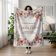 In Loving Memory Bloemen Waterverf Aangepaste naam