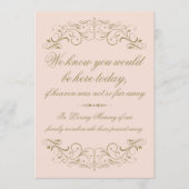 In Loving Memory Blush Antiek Vlaams Weddenschap Aankondiging (Voorkant)