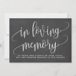 In Loving Memory Bord - Mooie Calligraphy Krijt