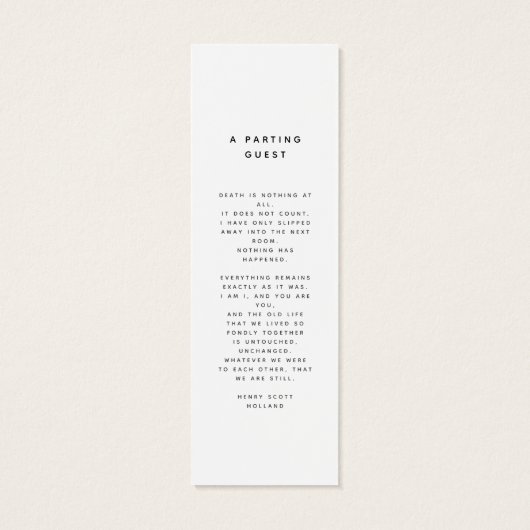 In Loving Memory Celebration Of Life Card (Dos)