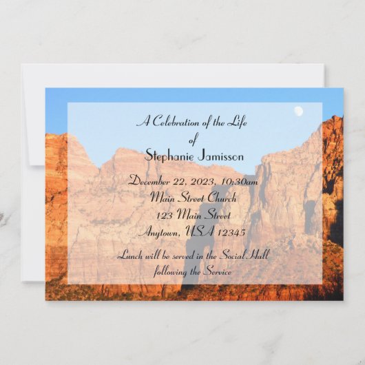 In Loving Memory Celebration of Life Invitation (Dos)