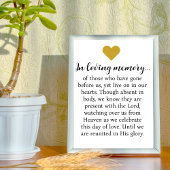 In Loving Memory Christelijke Quote Trouwtafelblad Poster